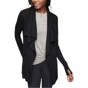 Athleta Studio Wrap Open Front Cardigan